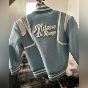 Milano Di Rouge Sky Blue and White Striped Jacket